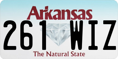 AR license plate 261WIZ