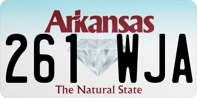 AR license plate 261WJA