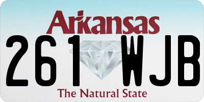 AR license plate 261WJB