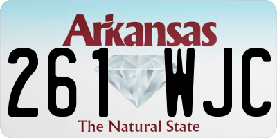 AR license plate 261WJC