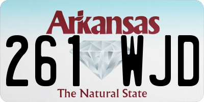 AR license plate 261WJD