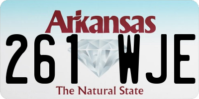 AR license plate 261WJE