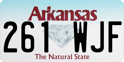 AR license plate 261WJF