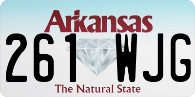 AR license plate 261WJG