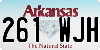AR license plate 261WJH