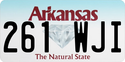 AR license plate 261WJI