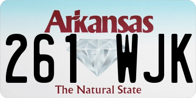 AR license plate 261WJK