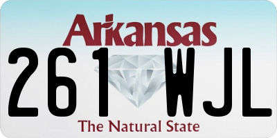 AR license plate 261WJL