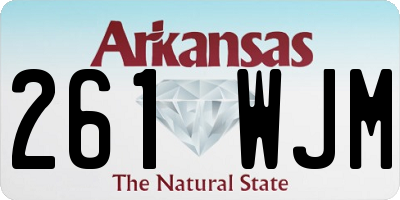 AR license plate 261WJM