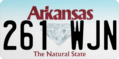 AR license plate 261WJN