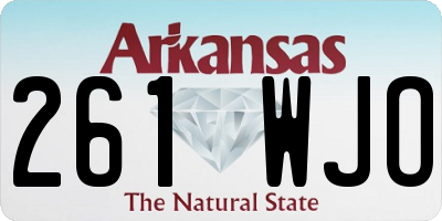 AR license plate 261WJO