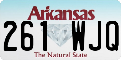 AR license plate 261WJQ