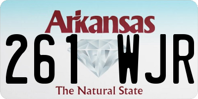 AR license plate 261WJR