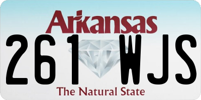 AR license plate 261WJS