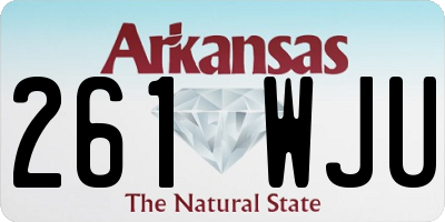 AR license plate 261WJU