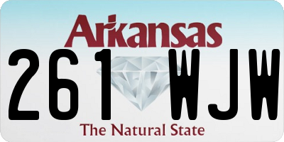 AR license plate 261WJW