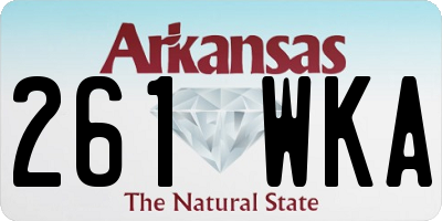 AR license plate 261WKA