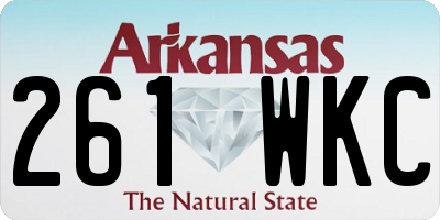 AR license plate 261WKC