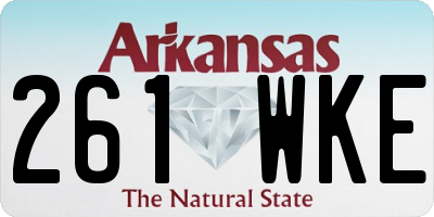 AR license plate 261WKE
