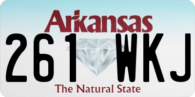 AR license plate 261WKJ