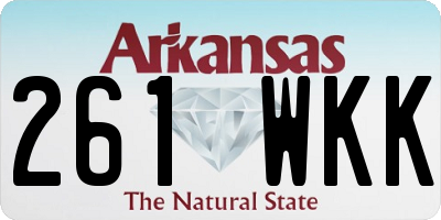 AR license plate 261WKK
