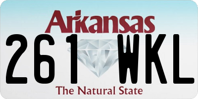 AR license plate 261WKL