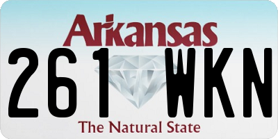 AR license plate 261WKN