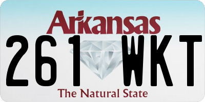 AR license plate 261WKT