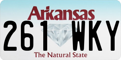 AR license plate 261WKY
