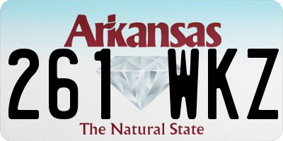 AR license plate 261WKZ