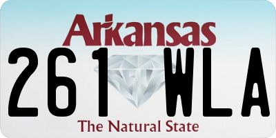 AR license plate 261WLA