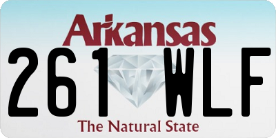 AR license plate 261WLF