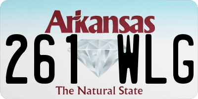 AR license plate 261WLG