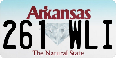 AR license plate 261WLI