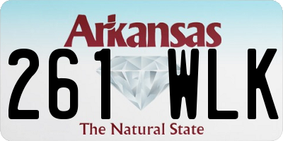 AR license plate 261WLK