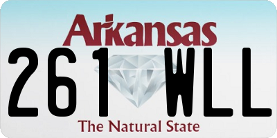 AR license plate 261WLL