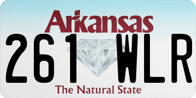 AR license plate 261WLR