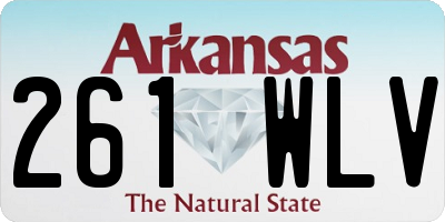 AR license plate 261WLV