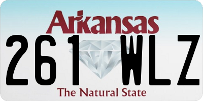 AR license plate 261WLZ
