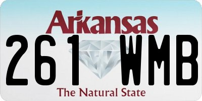 AR license plate 261WMB