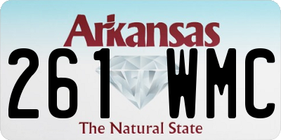 AR license plate 261WMC
