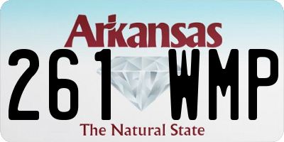 AR license plate 261WMP