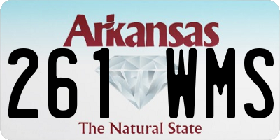 AR license plate 261WMS