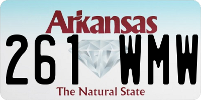AR license plate 261WMW
