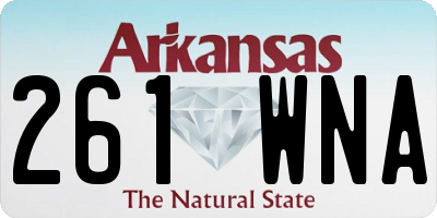 AR license plate 261WNA