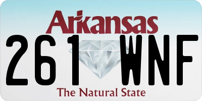 AR license plate 261WNF