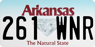 AR license plate 261WNR