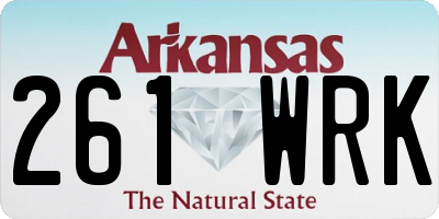 AR license plate 261WRK