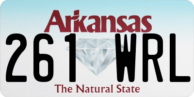AR license plate 261WRL