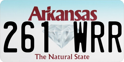 AR license plate 261WRR